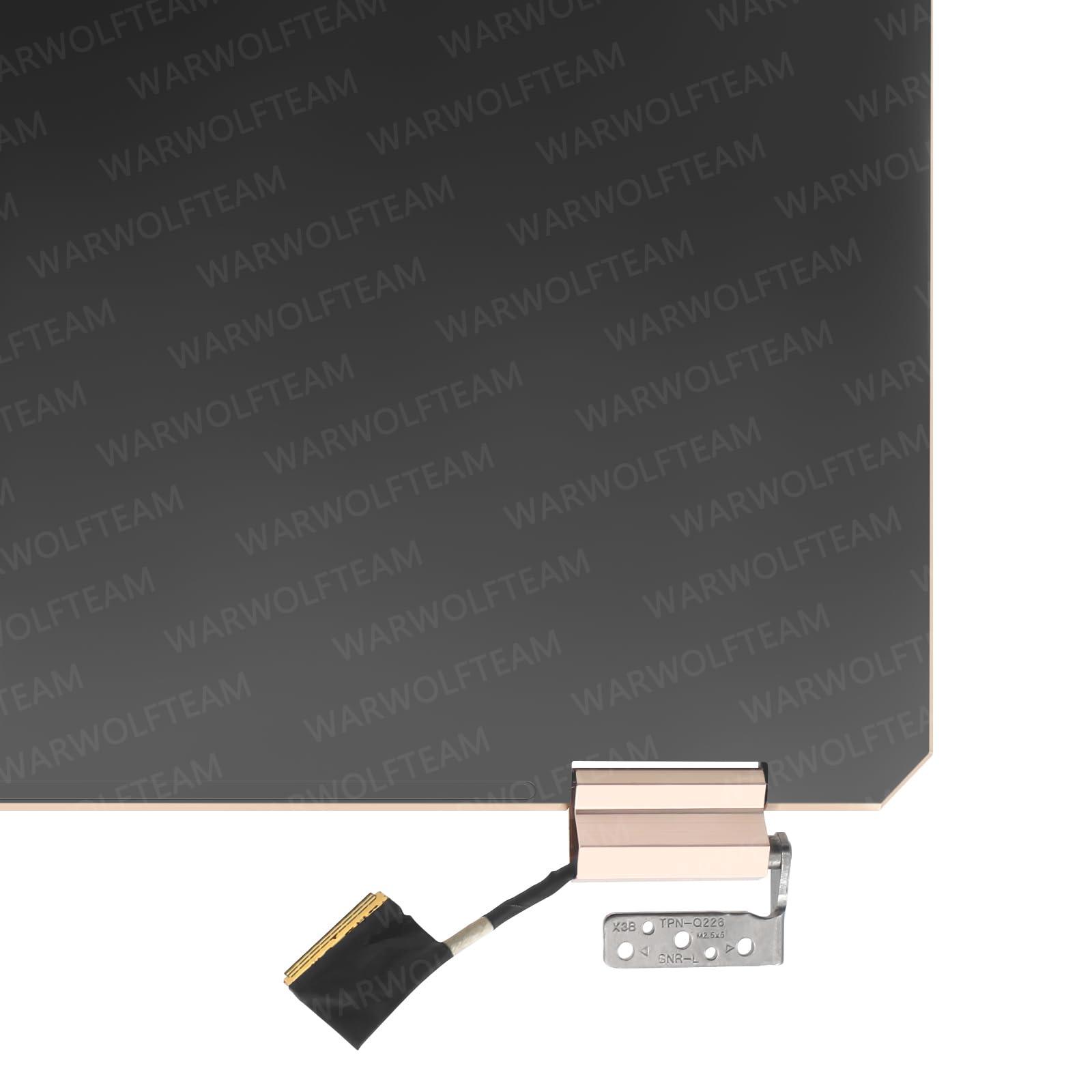 WARWOLFTEAM WARWOLFTEAM Replacement Whole Hinge-up Assembly For HP Spectre X360 15-EB0030TX 15-EB0031TX 15-EB0033TX 15-EB0034TX LCD Touch Screen Digitizer Assembly UHD 15.6in L99323-001 (UHD Cable Version, Brown)