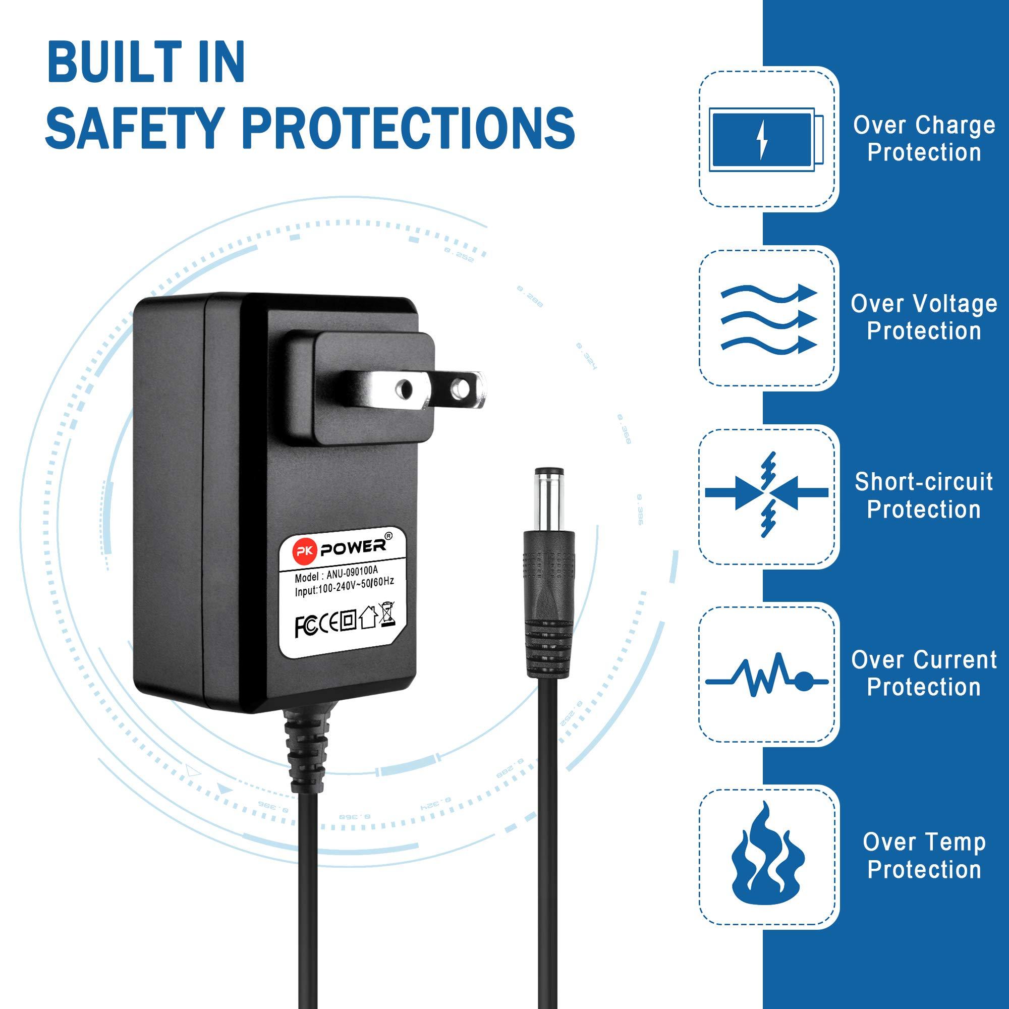 PKPOWER PKPOWER AC to DC Power Adapter Charger for Casio Piano Keyboard CT-720 CT-657 CTK-120 CTK-450 CTK-530 CTK-518 CTK-300 LK-90 LK-210 Power Charger
