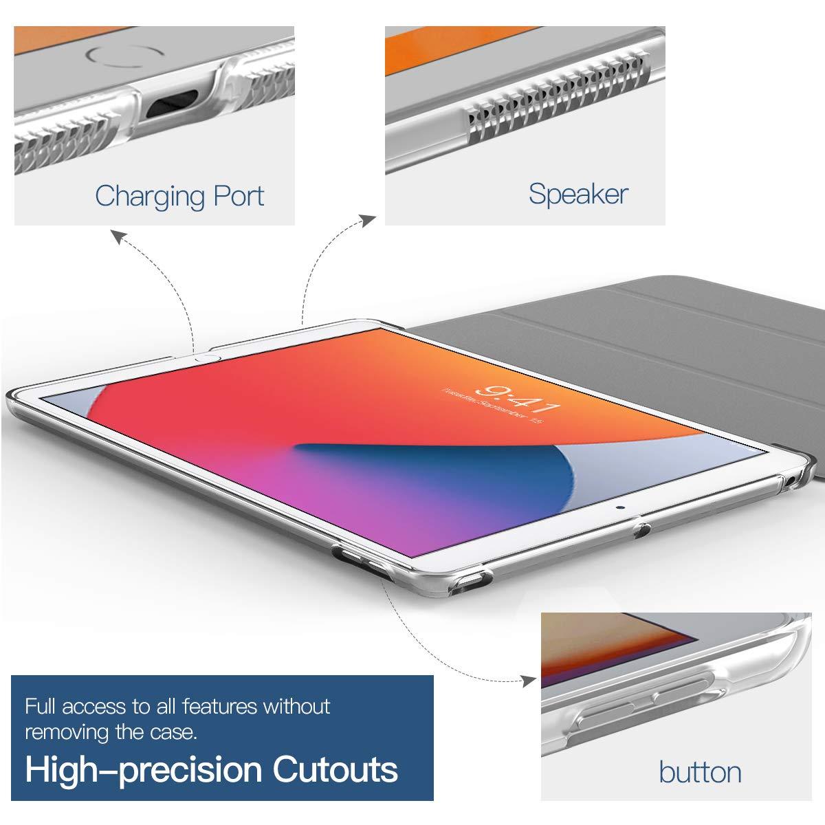 TiMOVO TiMOVO for iPad 10.2 Case iPad 9th Generation 2021/ iPad 8th Generation 2020/ iPad 7th Generation 2019 Case,Slim Translucent Hard PC Protective Smart Cover with Stand for iPad 10.2 Inch, Blue Sky Star