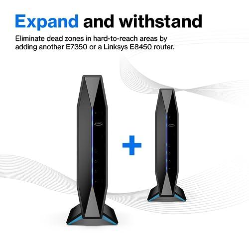 Linksys Linksys AX1800 Wi-Fi 6 Router Home Networking, Dual Band Wireless AX Gigabit WiFi Router, Speeds up to 1.8 Gbps and coverage 1,500 sq ft, Parental Controls, maximum 20 devices (E7350)
