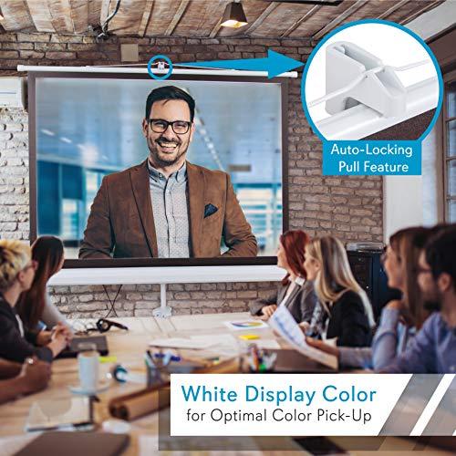 Pyle Pyle Portable Projector Screen Tripod Stand - Mobile Projection Screen, Lightweight Carry & Durable Easy Pull Assemble System for Schools Meeting Conference Indoor Outdoor Use, 50 Inch