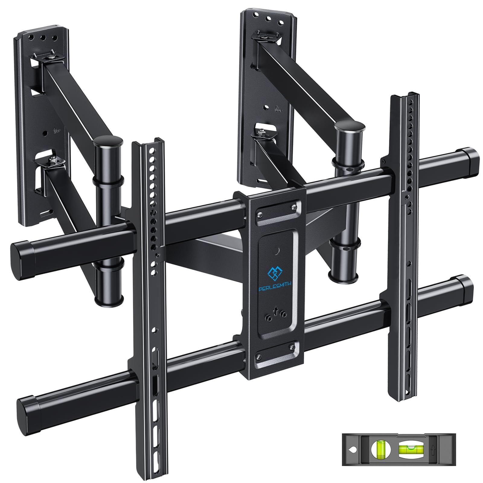 PERLESMITH PERLESMITH Corner TV Wall Mount for 37-70 Inch LED, LCD 4K Flat Curved Screen TVs up to 99 lbs, Corner TV Mount Bracket with Dual Articulating Arms, Swivel, Tilt, Extension, Max VESA 600x400mm, PSCLF1