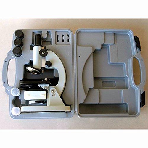 AmScope AmScope M60C-ABS-PS100-WM Beginner Microscope Kit, Mirror Illumination, WF10x and WF20x Eyepieces, 40x-1000x Magnification, Includes Case, Set of 100 Prepared Slides, and Book
