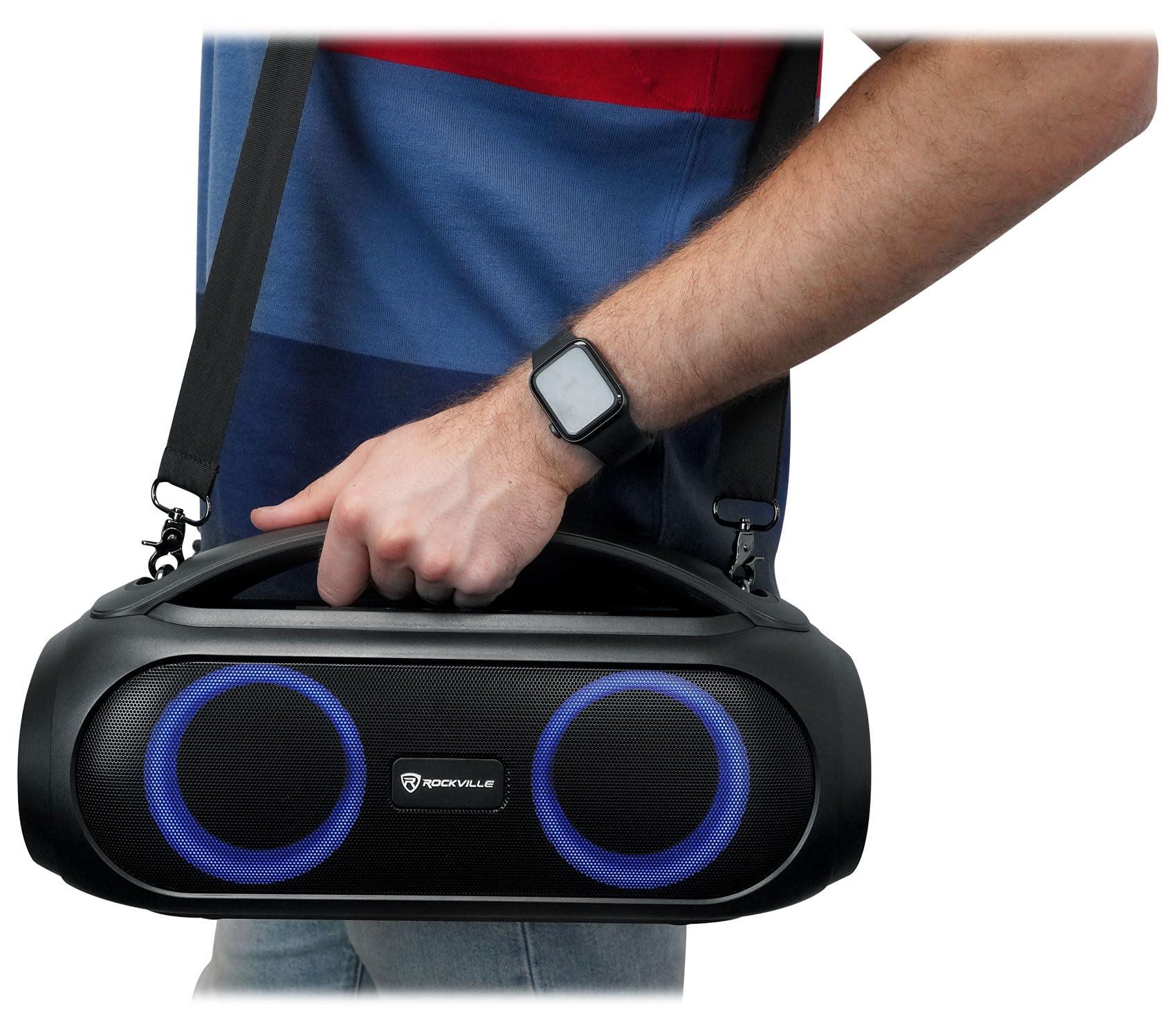 Rockville Rockville GO Party MAX BASS Large Portable LED Bluetooth Speaker w/Wireless Link