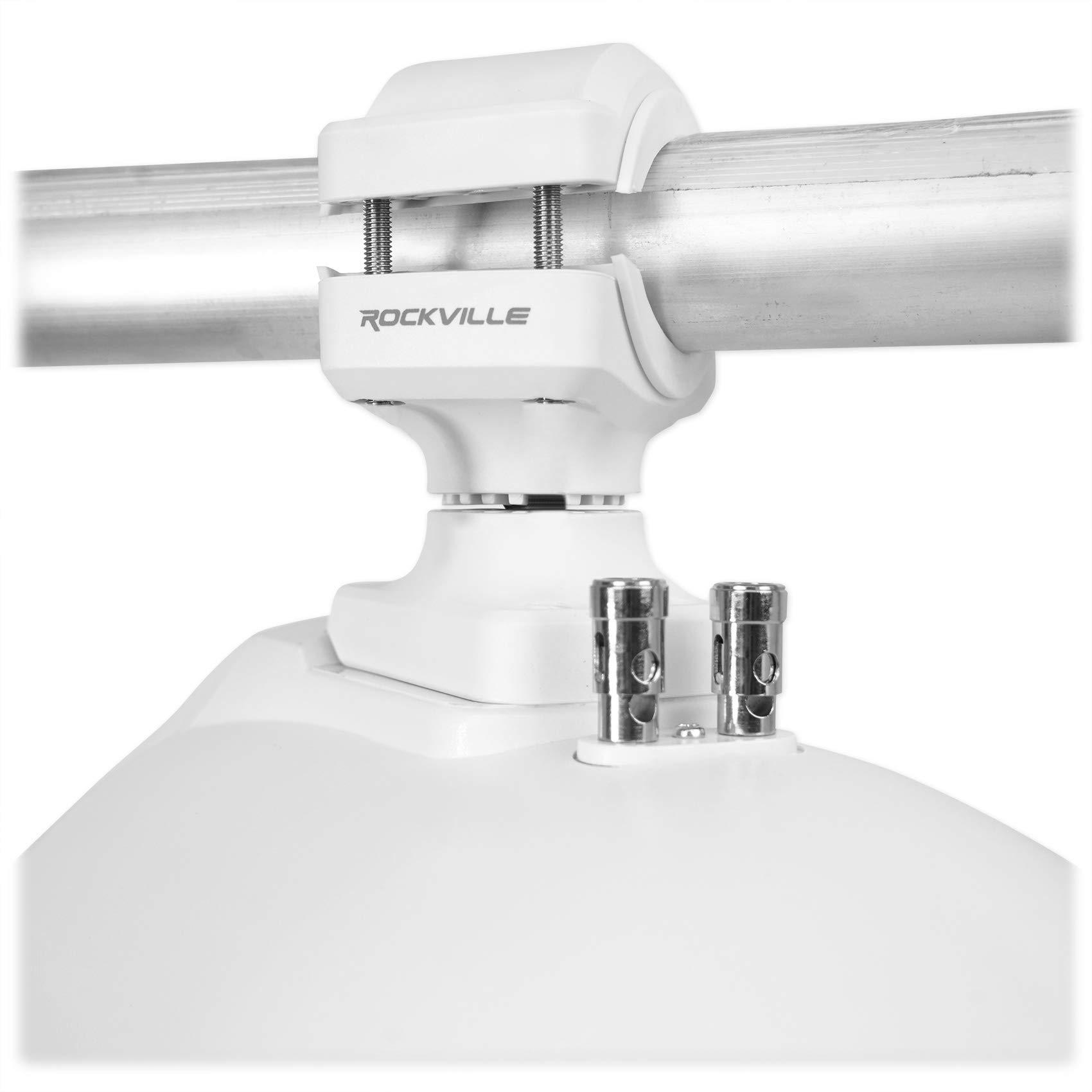 Rockville Rockville (8) RWB90W White 8" 300w Marine Wakeboard 360 Swivel Tower Speakers