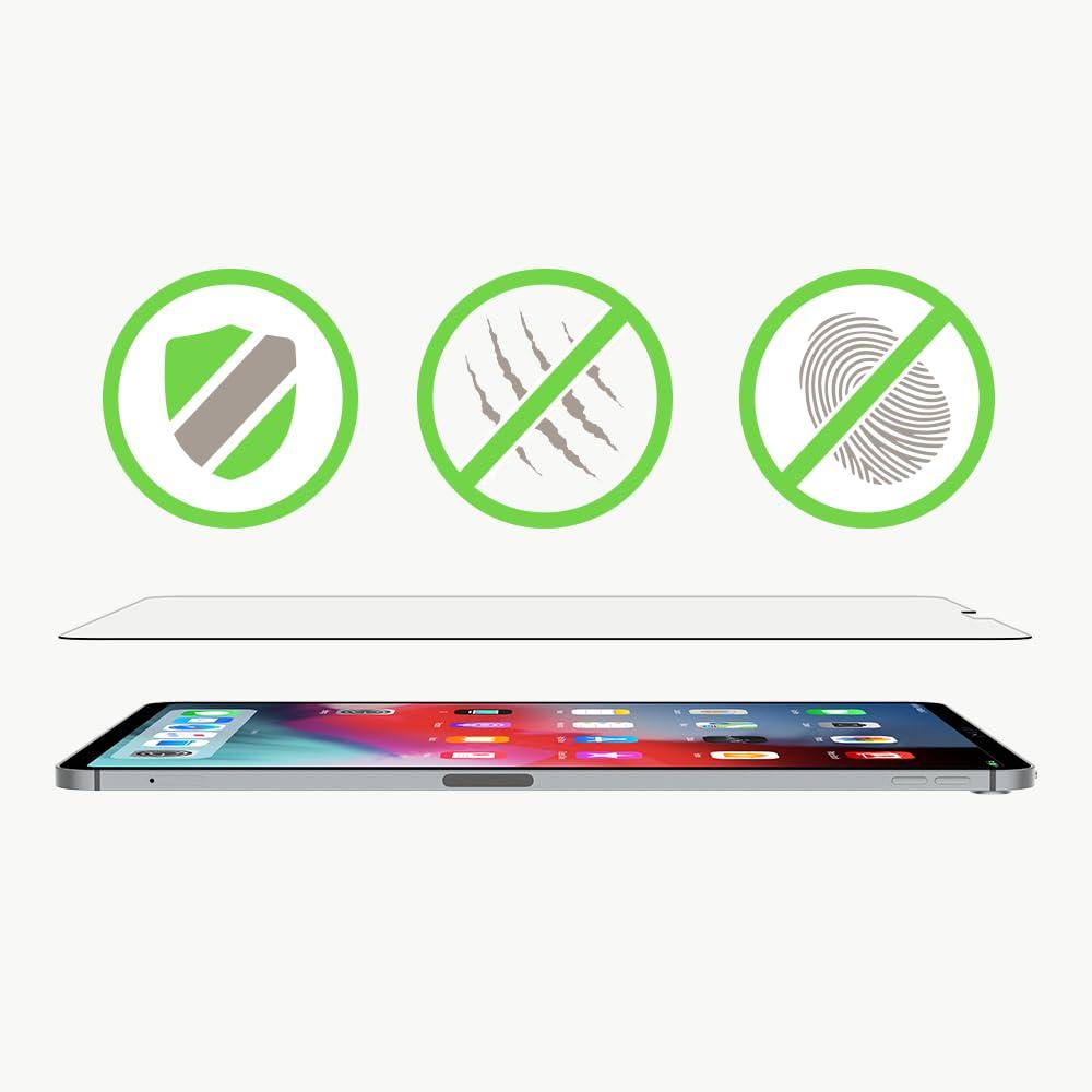 Belkin Belkin ScreenForce TemperedGlass Screen Protector for iPad Pro 12.9" (2018 Model) - Scratch-Resistant Impact Protection w/Included Easy Align Tray for Bubble-Free Application