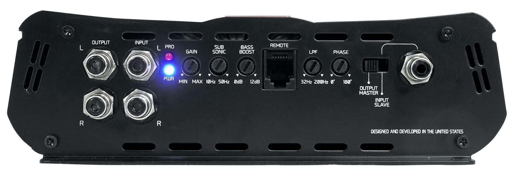 Memphis Memphis Audio MJP3000.1 3000w RMS @ 1 ohm Mono Car Amplifier Mojo Pro Amp+Remote Bundle with Rockville RWK0CU Complete Amp Installation Wire Kit