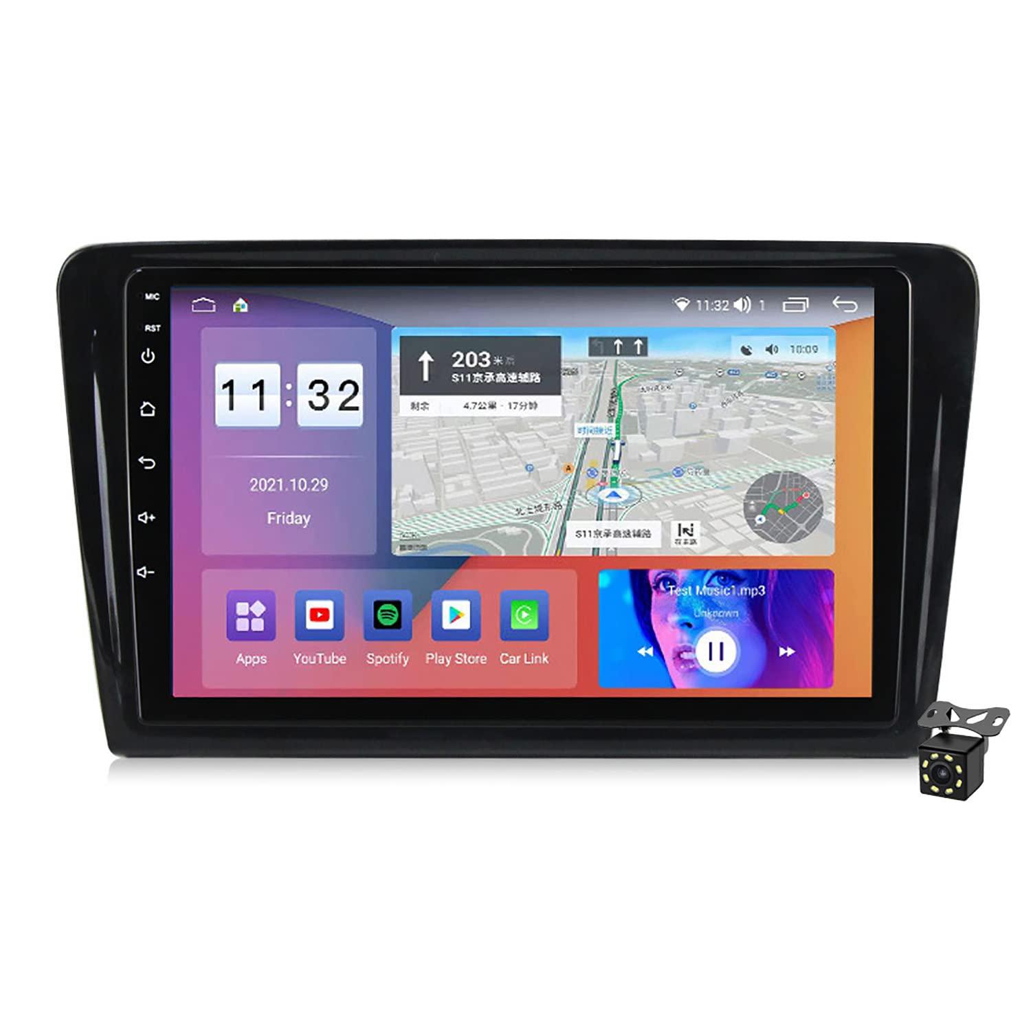 Charmstep Charmstep Android 11 Car Radio GPS Navigation for VW Volkswagen Santana 2013-2017 Autoradio Multimedia Player with Backup Camera Support Bluetooth/FM/Mirror Link/Carplay/SWC/DSP,M300s/3+32g