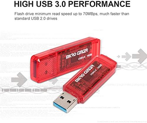 INLAND Micro Center SuperSpeed 2 Pack 16GB USB 3.0 Flash Drive Gum Size Memory Stick Thumb Drive Data Storage Jump Drive (16G 2-Pack)