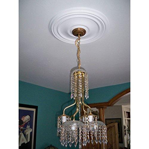 Ekena Millwork Ekena Millwork CM21RE2-03500 Reece Ceiling Medallion, 21\"OD x 3 1/2\"ID x 1 1/4\"P, Factory Primed