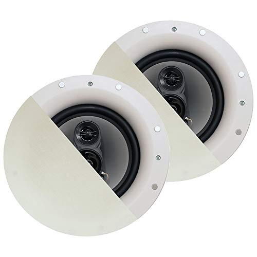 Acoustic Audio by Goldwood Acoustic Audio by Goldwood CSic84 Frameless 8" in Ceiling 5 Speaker Set 3 Way Home Theater Speakers, White, (Model: CSic84-5S)