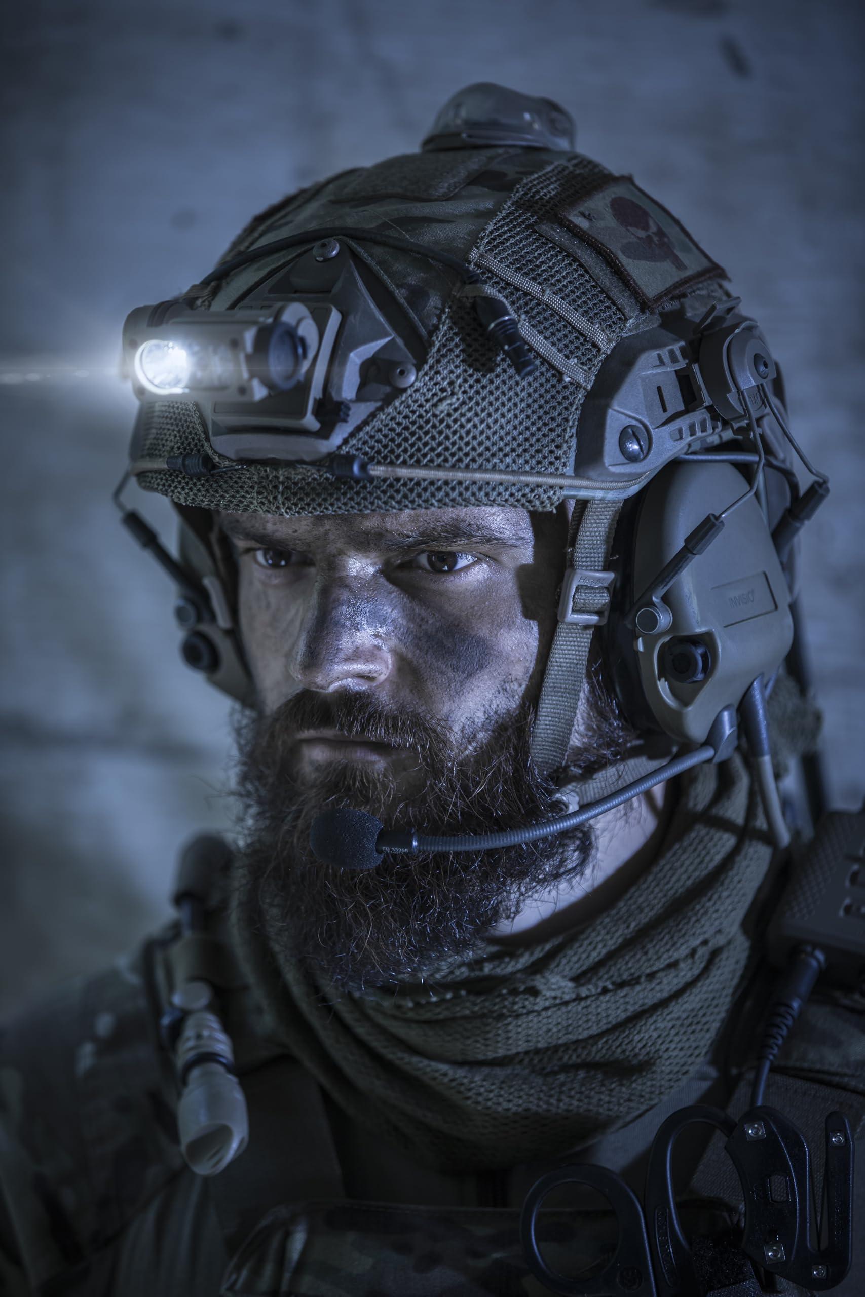 Streamlight Streamlight 14512 Sidewinder 47 Lumens Compact II Military Model Angle Head Flashlight, Headstrap and Helmet Mount Kit