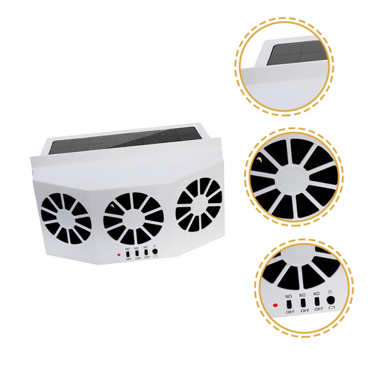 COOLHIYA COOLHIYA Solar-Powered Car Exhaust Fan Window Ventilation Fan Car Air Vent Cooler for Comfort