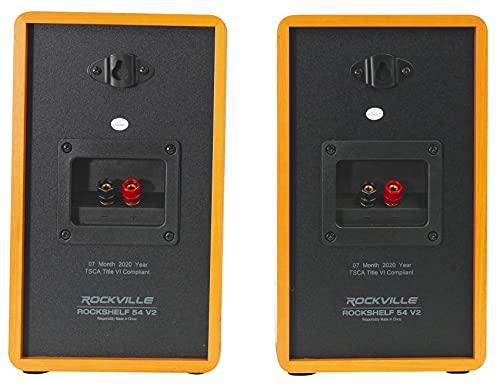 Rockville Rockville 2 RockShelf 54C 360w Wood 5.25" Home Theater Bookshelf Speakers/4 Ohm, Classic V2