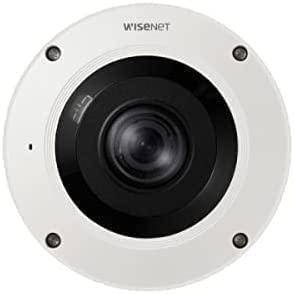 DirectNine Basics HANWHA TECHWIN XNF-9010RV 12 MP IR WDR Outdoor Network Sensor 360 Outdoor Fisheye Camera with 1.08mm Stereographic Type Lens, White.