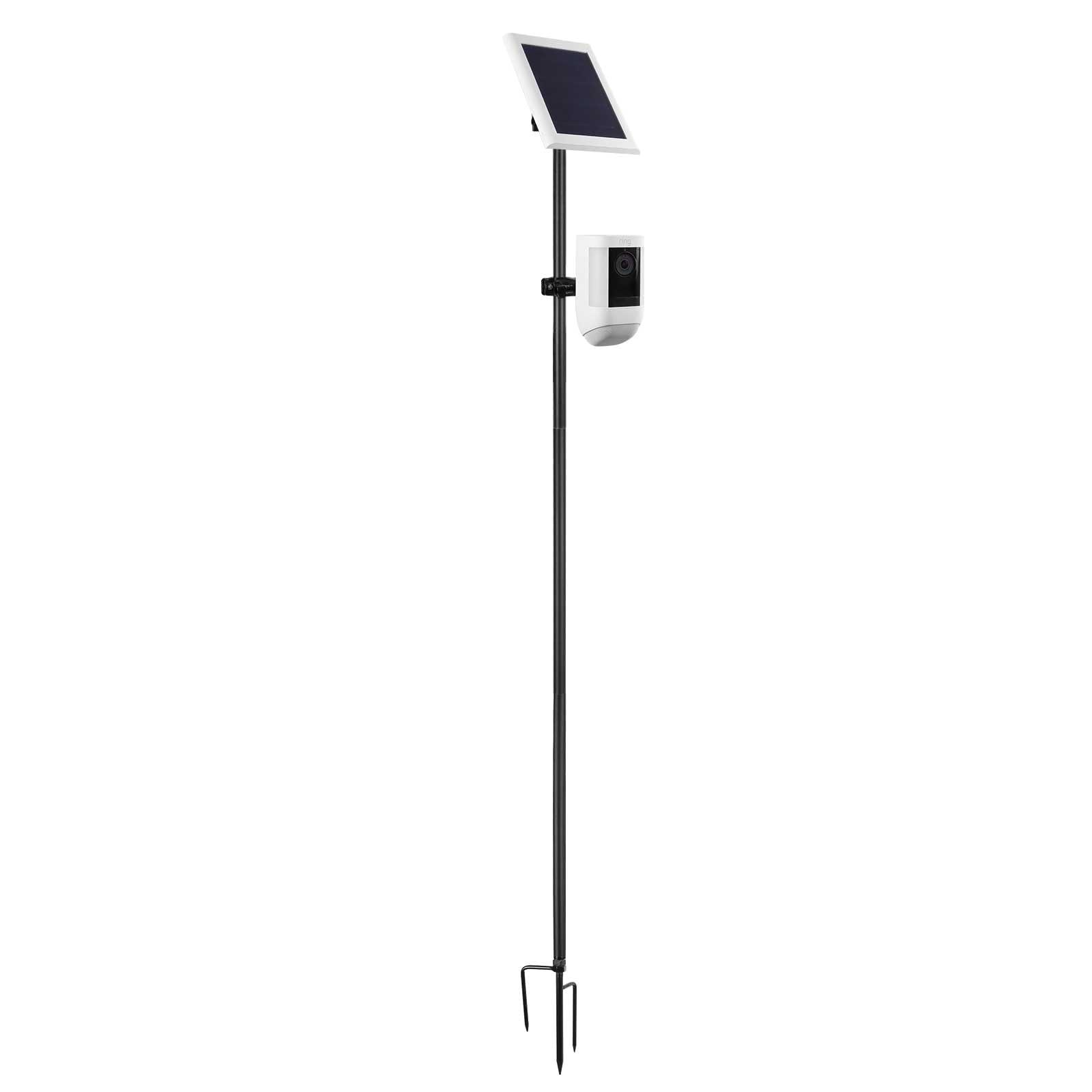Koroao Koroao 31.49 or 47.24 inch Ground Stake Mount Stand with Solar Panel Mount for Ring, Blink, Arlo, Eufy, Wyze, Google Nest, Simplisafe Cameras and Solar Panels Ground Stake BracketBlack