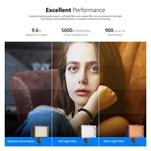 Neewer NEEWER® 160 LED CN-160 Dimmable Ultra High Power Panel Digital Camera / Camcorder Video Light, LED Light compatible with Canon, Nikon, Pentax, Panasonic,SONY, Samsung and Olympus Digital SLR Cameras