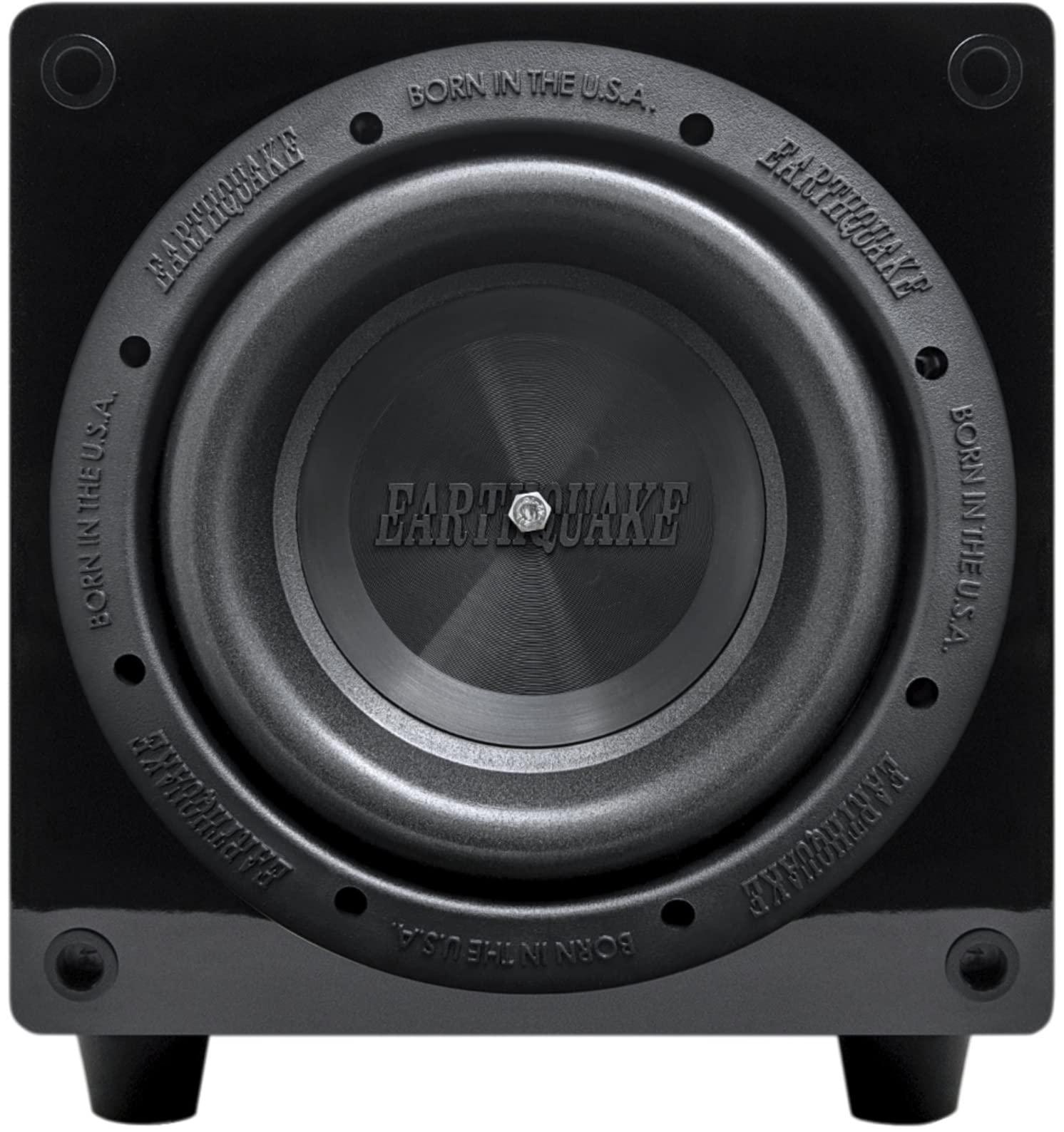 EARTHQUAKE EARTHQUAKE Sound MiniMe DSP P8 8-inch Powered Subwoofer with DSP Control and SLAPS Passive Radiator Technology, Black