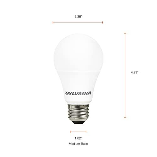 LEDVANCE SYLVANIA LED A19 Light Bulb, 100W Equivalent, Efficient 14W, 1500 Lumens, Frosted Finish, Daylight - 4 Pack (78103)