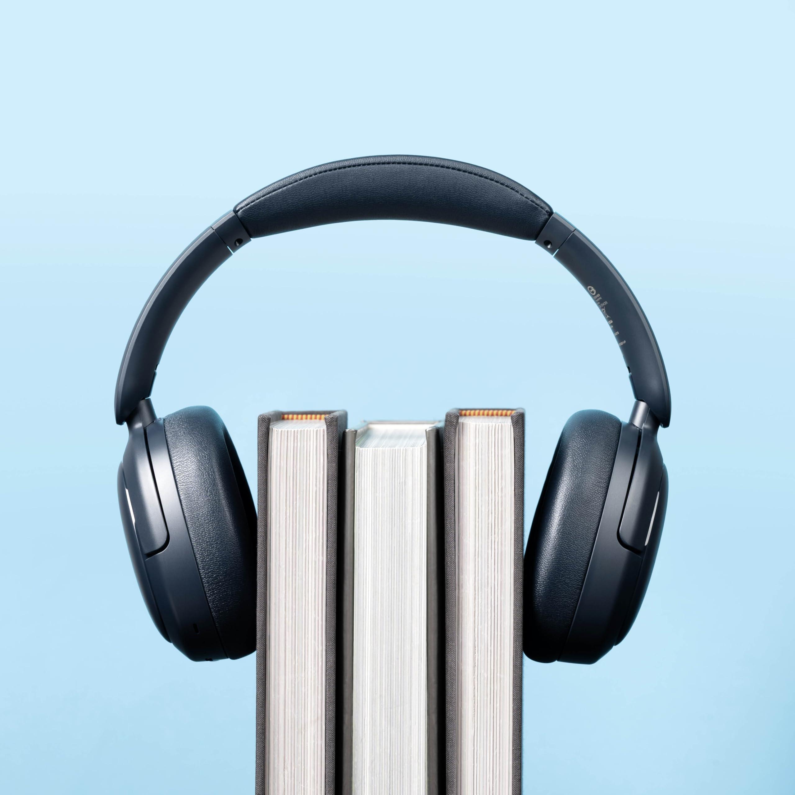 Edifier Edifier V80 Hybrid Active Noise Cancelling Headphones, True Wireless Over Ear Bluetooth Headset with 45H Playtime Hi-Res Audio Fast Charging Multipoint Connection for Travel Home Office (Navy)