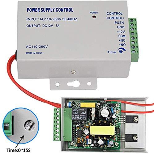 LIBO Smart Home LIBO Complete RFID Access Control System Fingerprint Access Controller Keypad, DC12V / 3A Power Supply Transformer, Electronic Bolt Lock with Exit Button, 125KHz ID Keyfobs for All Type of Doors