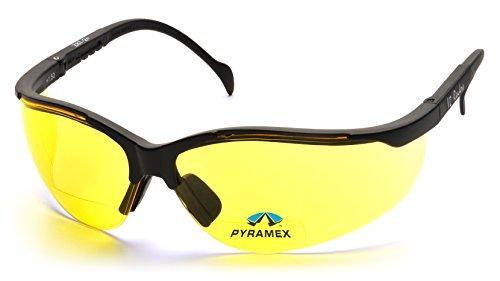 Pyramex Safety Pyramex Venture II Bifocal Readers Safety Glasses Protective Eyewear, 1.5 Diopters, Amber