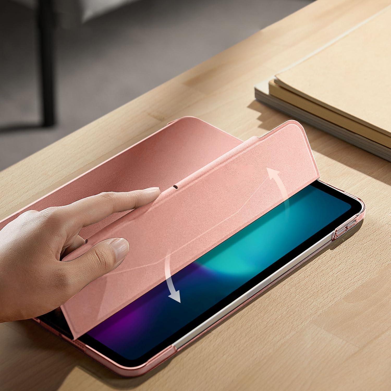 ZERODAMAGE SAHARA CASE Sahara - Venture Series Tri-Fold Folio Case for iPad Pro (M4) 13" 2024, Desert Rose, (TB00377)