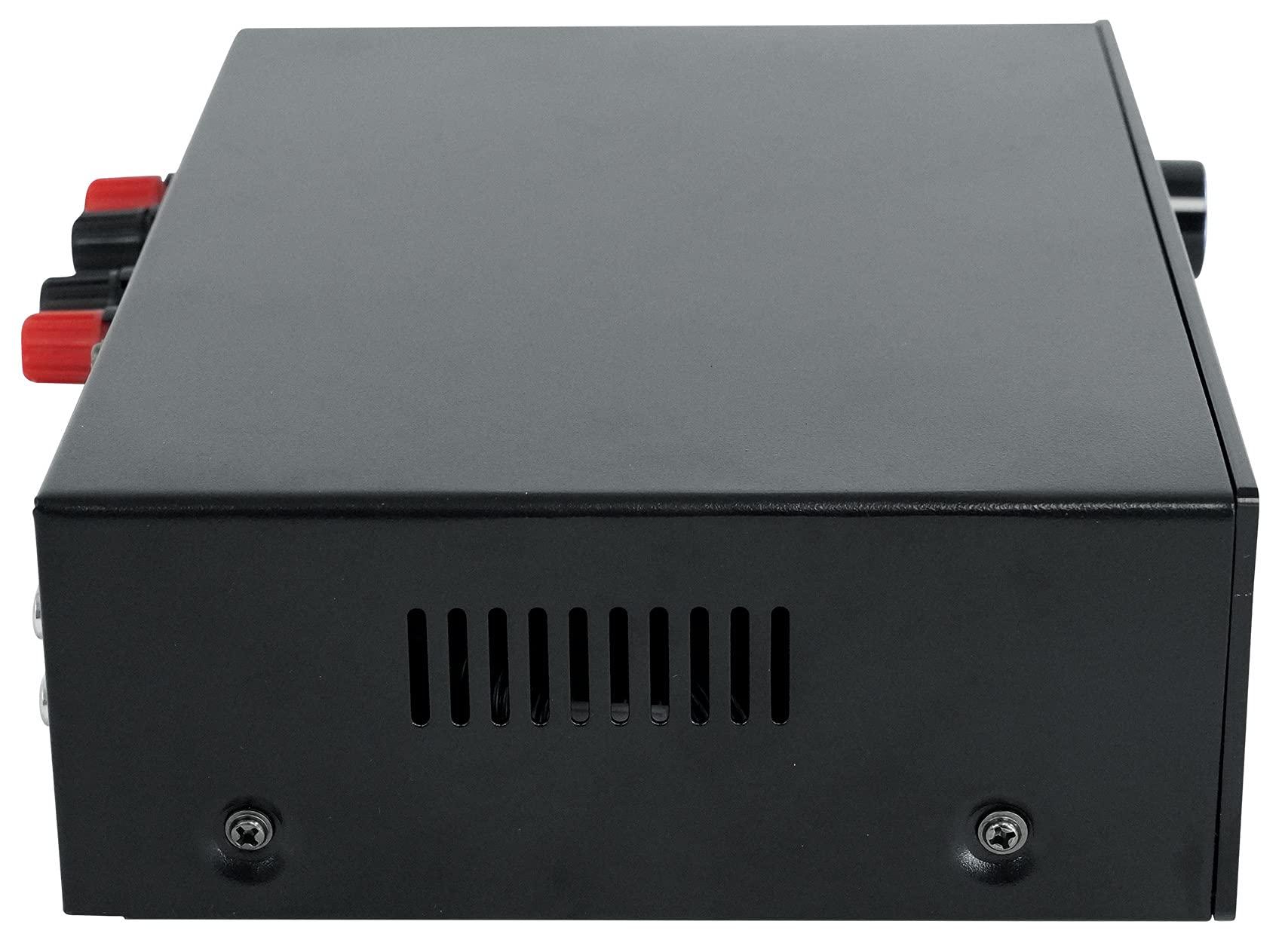 Rockville Rockville BLUAMP 150 Amplifier w/Bluetooth/Optical Bundle with (2) Rockville RockShelf 64B 400w Black 6.5\" Home Theater Bookshelf Speakers & Rockville Blue 14G50 OFC Speaker Wire (3 Items)