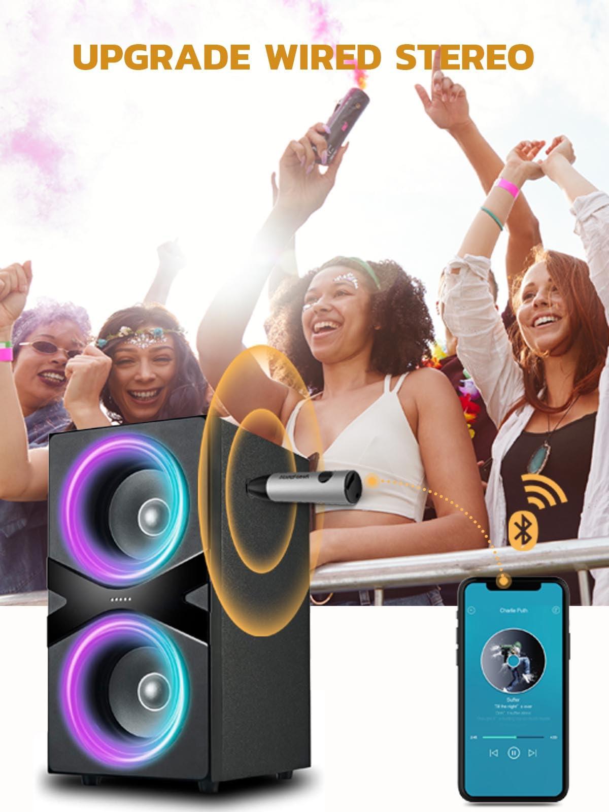 MaedHawk Bluetooth 5.0 Receiver, MaedHawk Bluetooth Aux Adapter Portable Wireless Audio Car Kit with 3.5mm Jack for Home Music Streaming Stereo Headphones Speakers