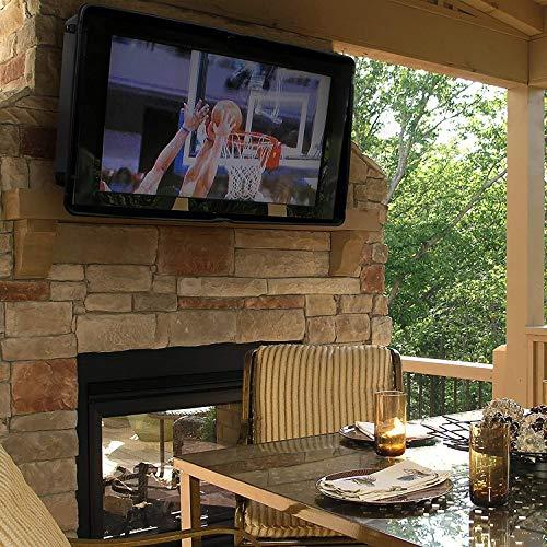 STORM SHELL Outdoor TV Hard Cover Weatherproof Protection for Television - Mounts Right on The Wall - TV Wall Mounting Bracket Included (45-55 inch), Black