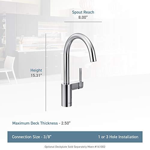Moen Moen 7365 Align One-Handle High-Arc Modern Kitchen Faucet, Chrome