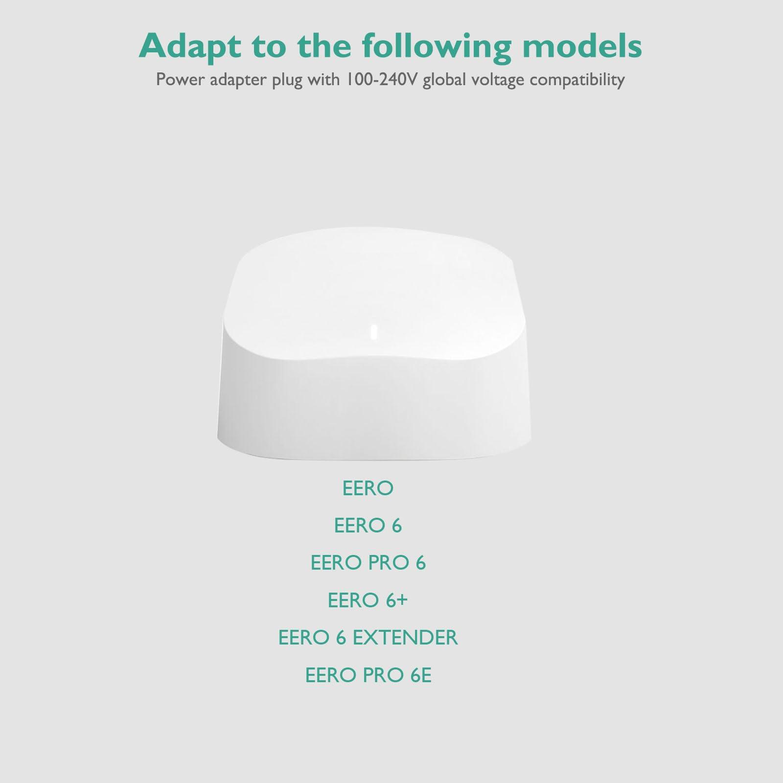 Lnauy (Charging Head Only) Lnauy Charger Compatible with eero, eero 6, eero 6+, eero Pro, eero Pro 6, eero Pro 6E, eero PoE 6 Mesh WiFi Router C210011 C110011 C010001 Replacement Type C Charger Adapter 30W