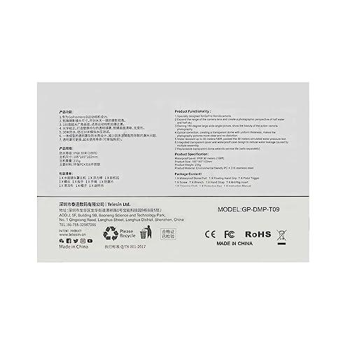 FEIMUOSI Dome Port for GoPro Hero 12 11 10 9 Black,Waterproof Housing Case Compatible with GoPro Hero 9 10 11 12 Underwater Protective Diving Dome GoPro Lens Accessories with Trigge Pistol an-ti Fog Insert