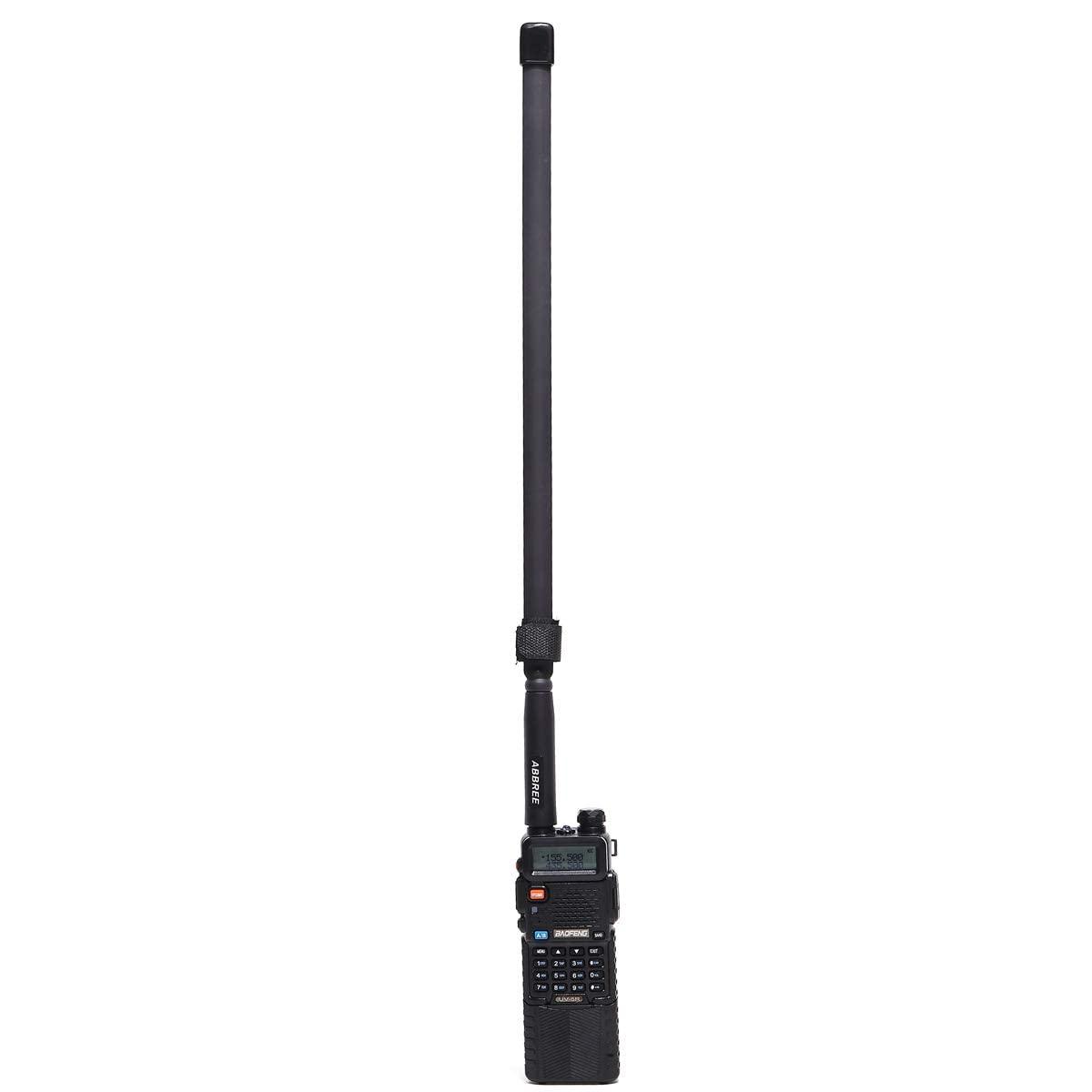 ABBREE ABBREE SMA-Female Ham Radio Antenna VHF/UHF 18.8-inch 144/430MHz High Gain Foldable CS Tactical Antenna for Baofeng UV-5R BF-F8HP Pro 5RM K5PLUS GM21 AR-152 Quansheng K6 UVK5(8) Radio (2)