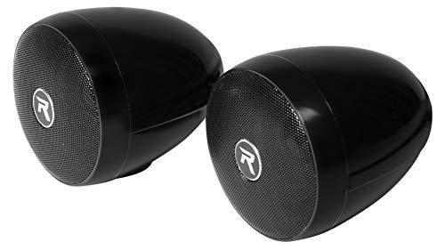 Rockville Rockville rocknride (2) RockNRide 3" Powered Bluetooth Metal Motorcycle Handlebar Speakers, Black