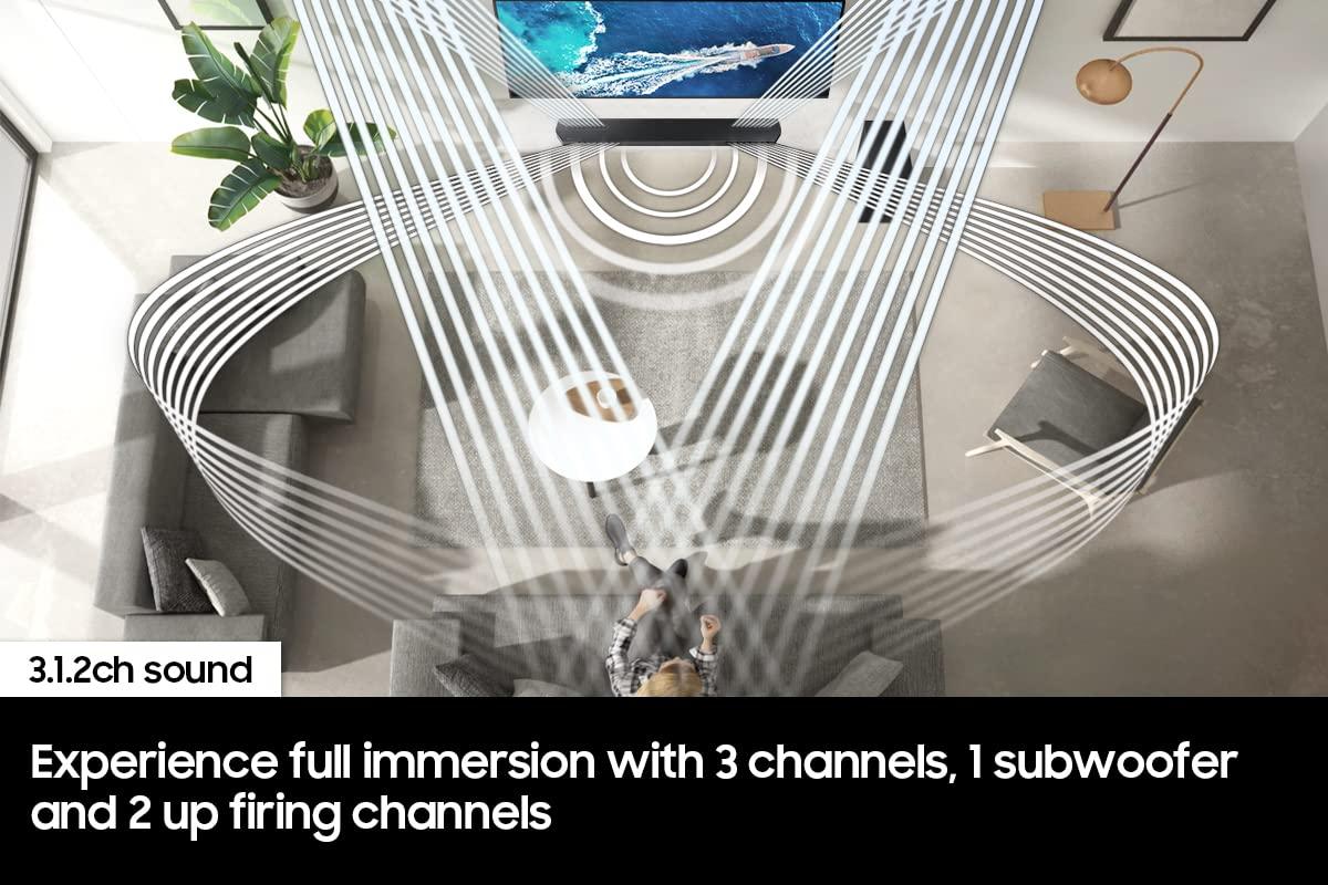 SAMSUNG SAMSUNG HW-Q600B 3.1.2ch Soundbar w/ Dolby Audio, DTS:X, Q Symphony, Adaptive Sound, Game Pro Mode, Bluetooth Connection, Black