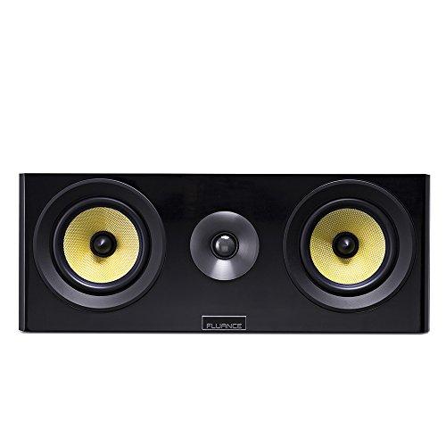 Fluance Fluance Signature HiFi 2-Way Center Channel Speaker for Enhanced Dialogue and Vocals in Home Theater Surround Sound Systems - Black Ash (HFC)