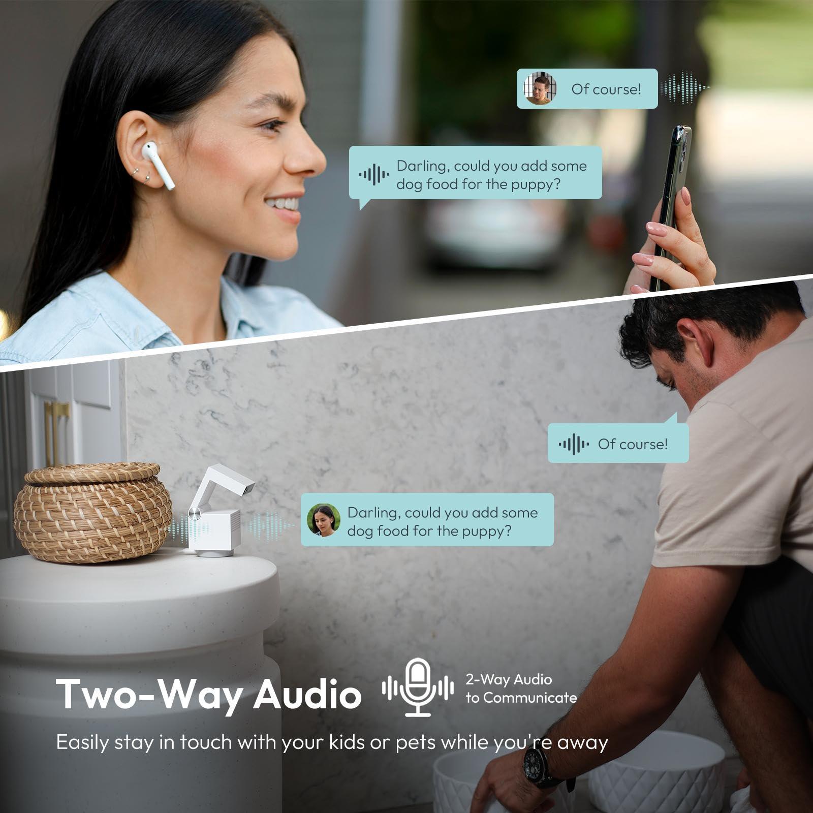 psync psync Genie S 2.7K HD Indoor Security Camera with 6X Zoom, 2-Way Audio, Privacy Protection, Motion Tracking for Baby & Pet, 350 Pan & 135 Tilt, 32GB Local Storage, Compatible with Alexa