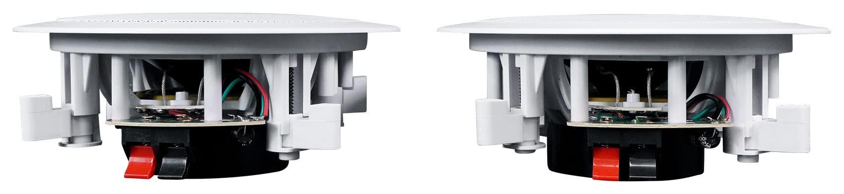 Rockville Rockville HC55-16 5.25" 300W in-Ceiling Speakers 16 Ohm, White, High Power Audio, Paintable Grille, Easy Install, Perfect for Home Theater