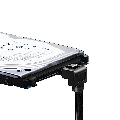 JacobsParts JacobsParts SATA Cable SATA III 6Gbps 90 Degree Right Angle with Locking Latch 18 Inches for HDD SSD - Black