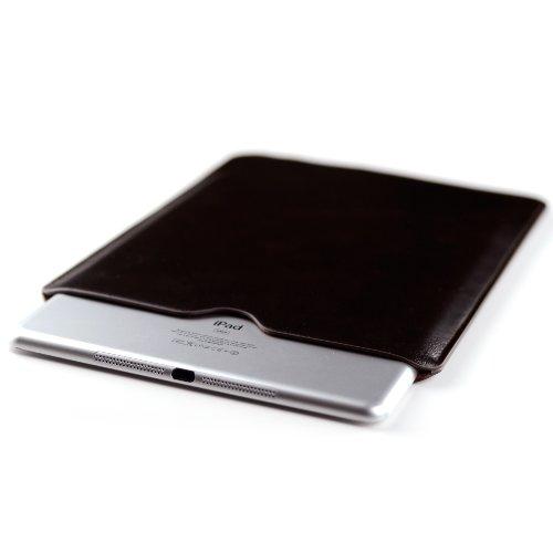 Dockem Dockem Executive Sleeve for iPad 9.7 (2017 and 2018), iPad Pro 9.7, iPad Air & iPad Air 2: Slim, Premium Synthetic Leather Tablet Case: Microfiber Lined, Simple, Protective Cover [Dark Brown]