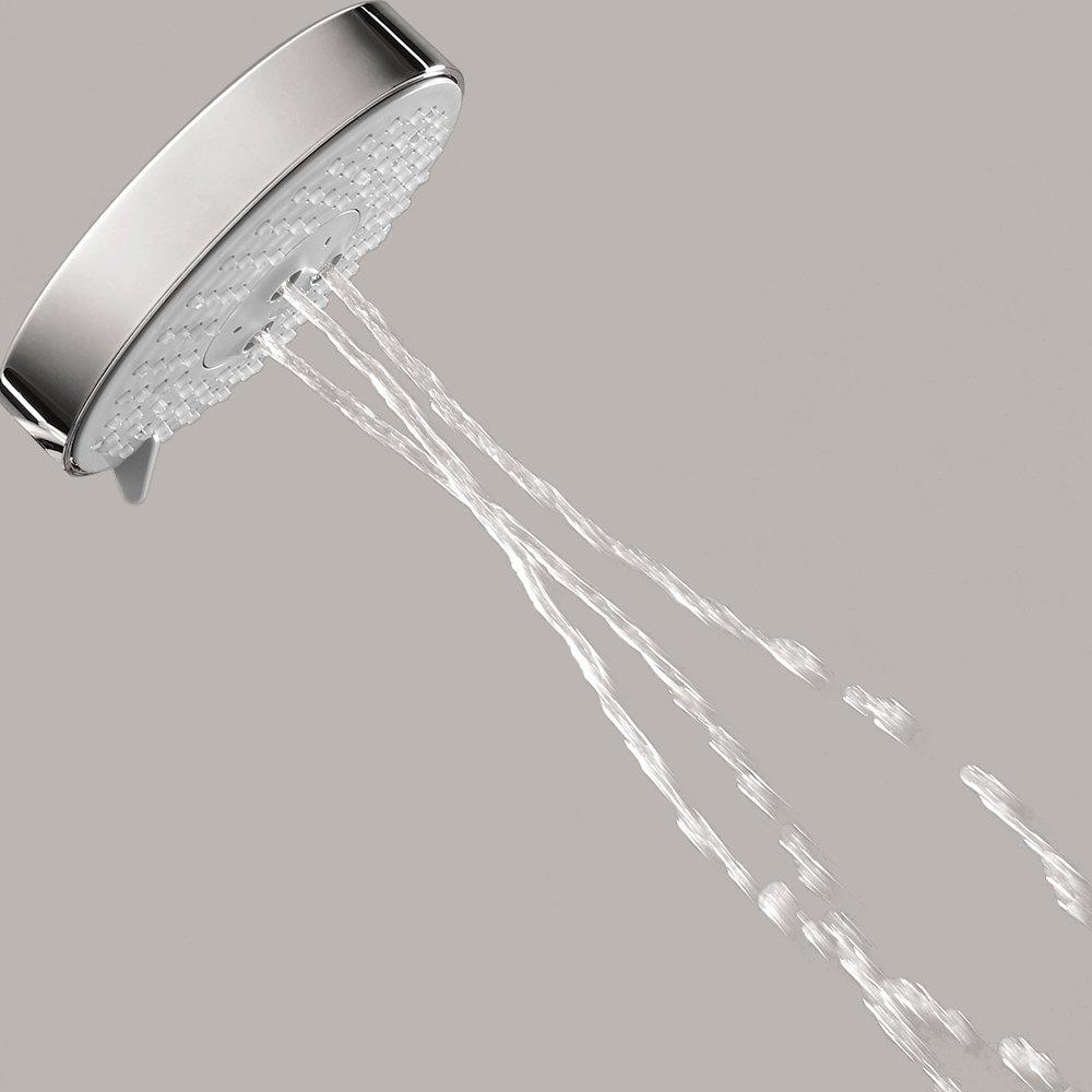 hansgrohe hansgrohe Raindance S Easy Install 6-inch Handheld Shower Head Set Modern 3 Spray BalanceAir, WhirlAir, RainAir Air Infusion with Airpower with QuickClean with Hose and Wallbar in Brushed Nickel, 2.5 GPM, 04266820