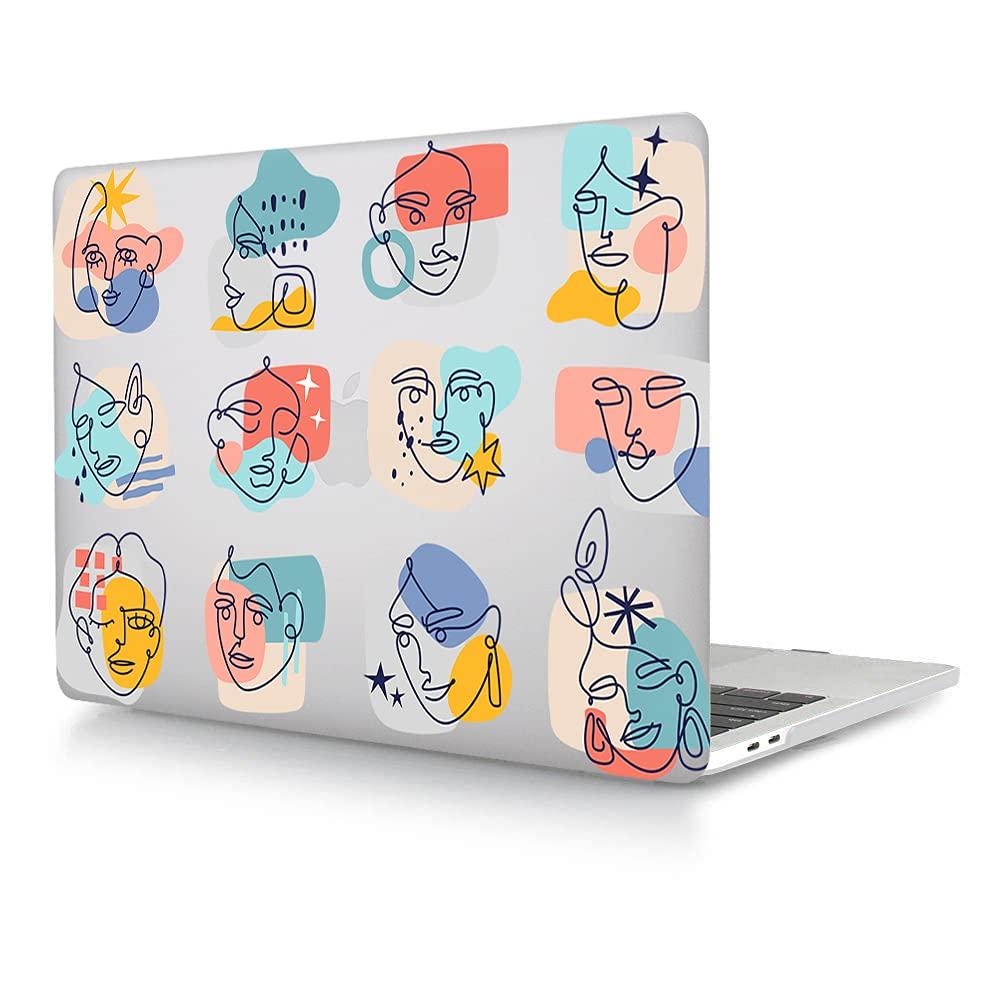 Bandless Case Compatible with MacBook Air 11 inch (Models: A1370 & A1465), 2 in 1 Bundle Protective Plastic Hard Shell Case & Keyboard Cover Skin Compatible with Mac Air 11.6 in - Girl Avatar