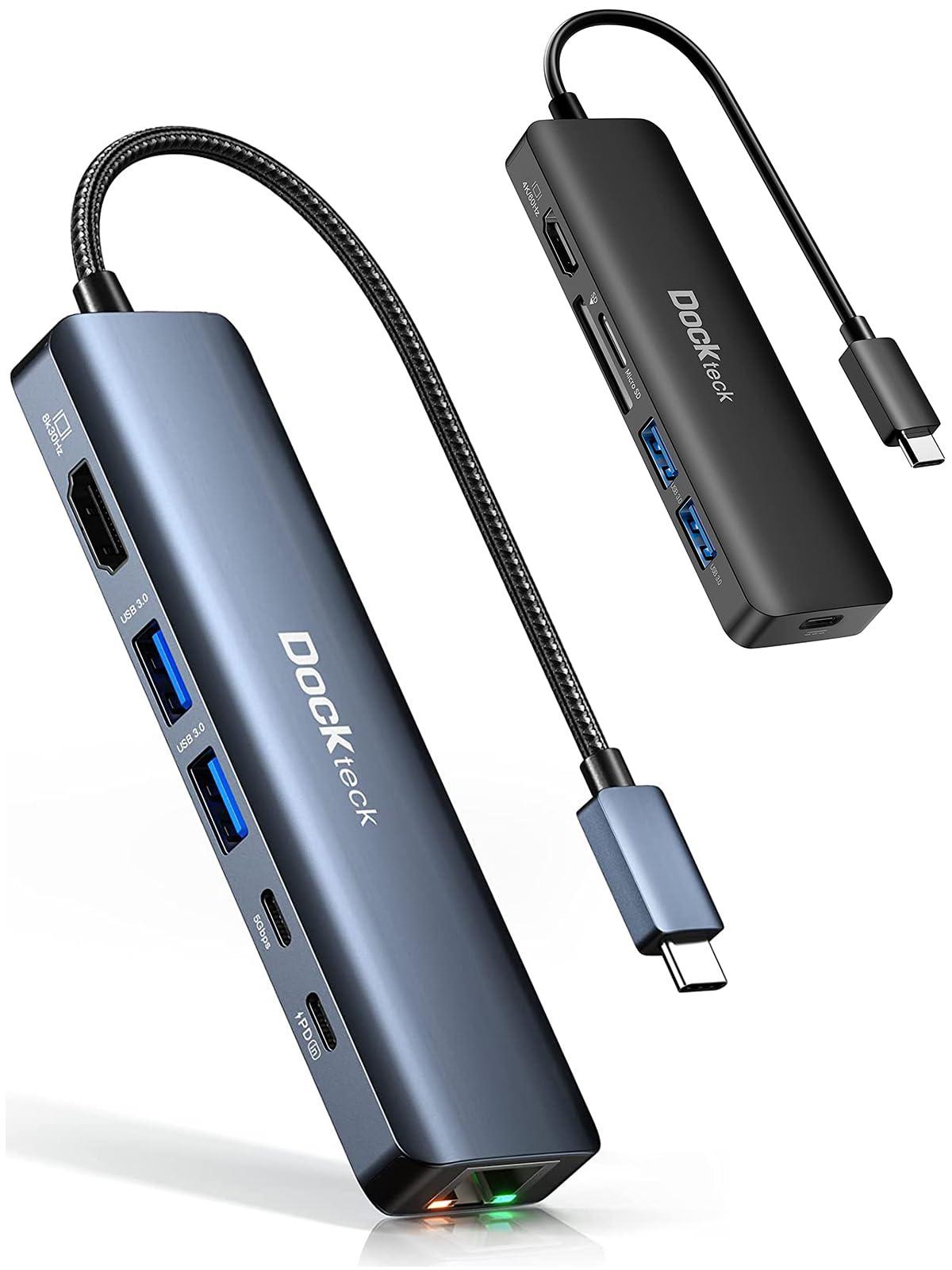 dockteck Dockteck 6 in 1 8K 30Hz & 4K 60Hz USB C Hub Adapter Multiport