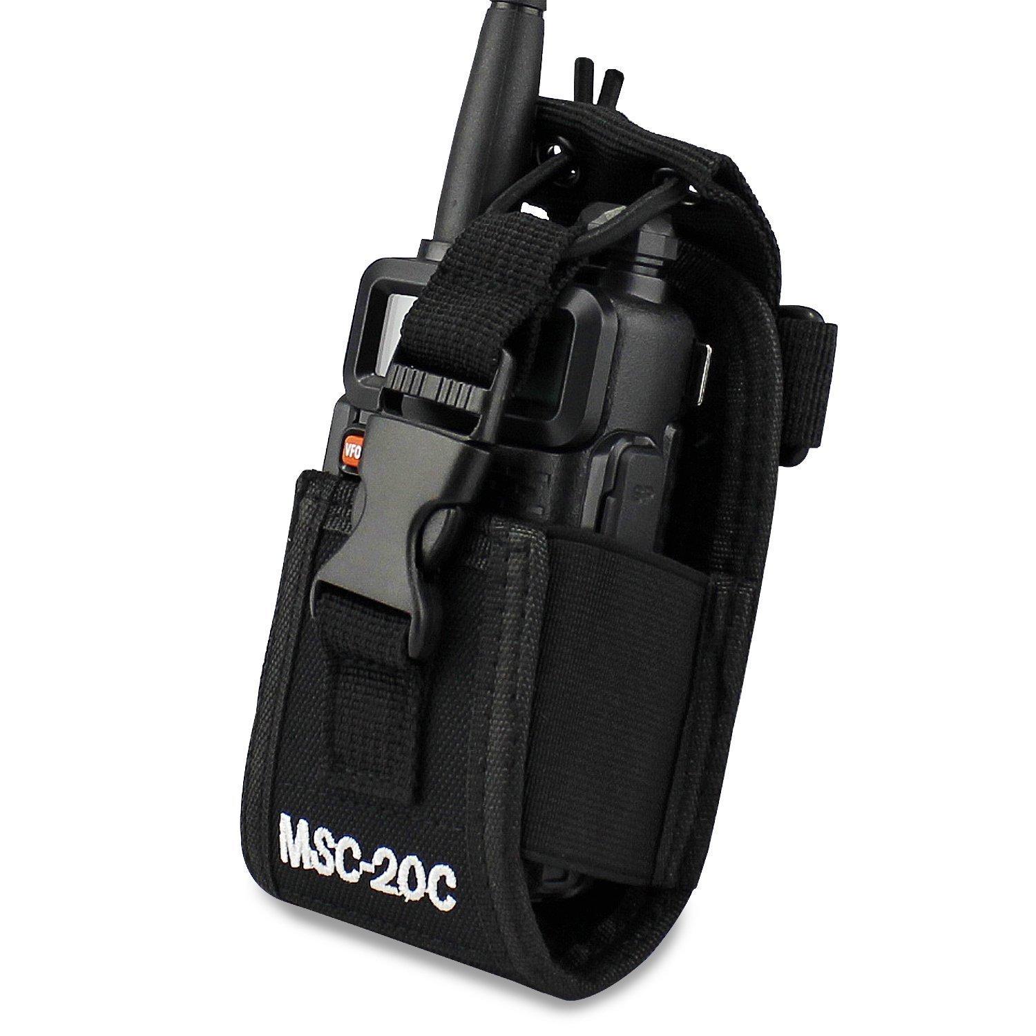 abcGoodefg abcGoodefg 3 in1 Radio Holder Holster Case Pouch Bag for GPS Kenwood Motorola baofeng UV5R UV82 UV5RA 888S Retevis H777 Two Way Radio Walkie Talkie MSC 20C (2Pack)