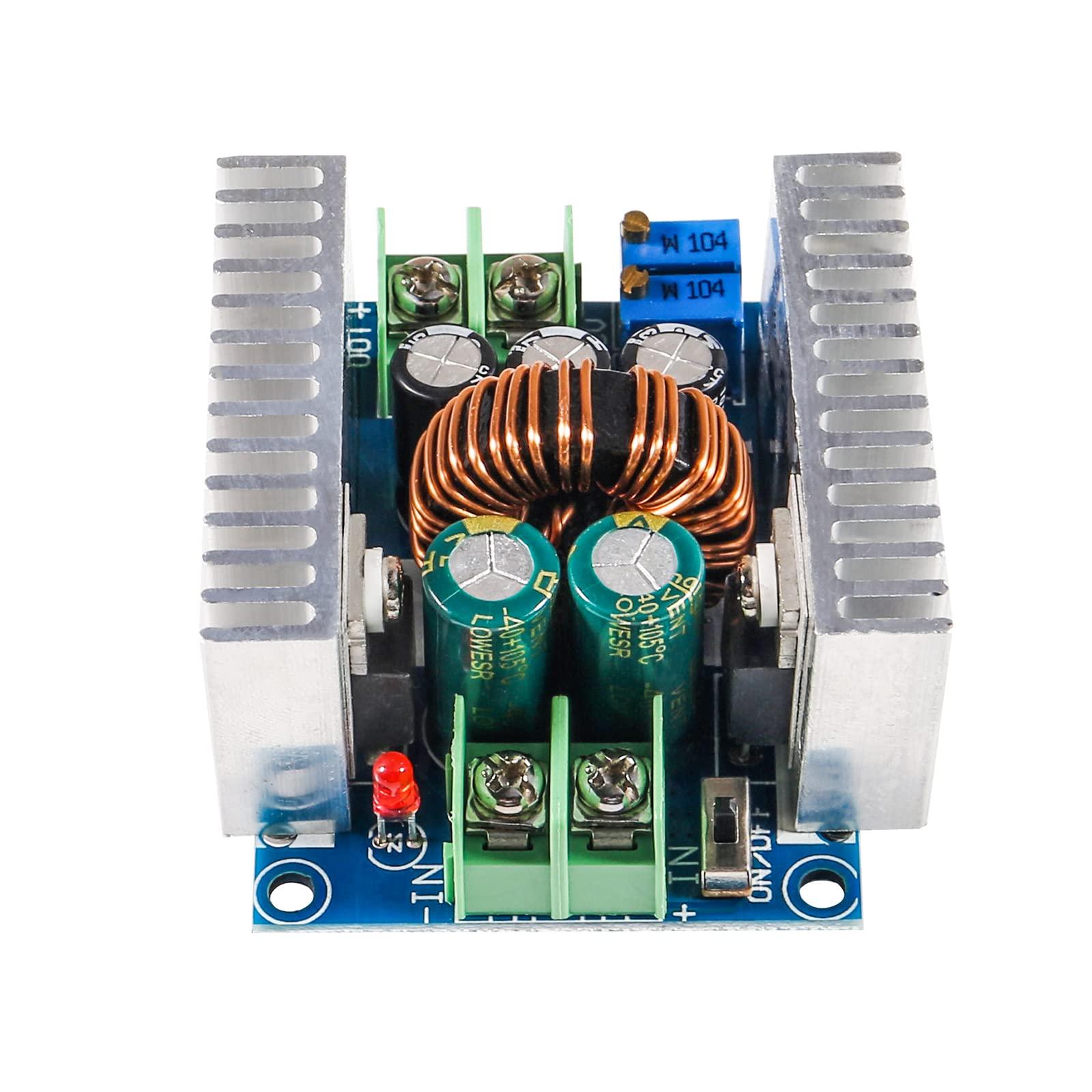 Diitao Diitao 3PCS Step Down Converter Module 20A 300W DC-DC Constant Current Adjustable Voltage Regulator Modules CC CV Buck Converter Power Supply Module with Short Circuit Protection (DC 6-40V to 1.2-36V)