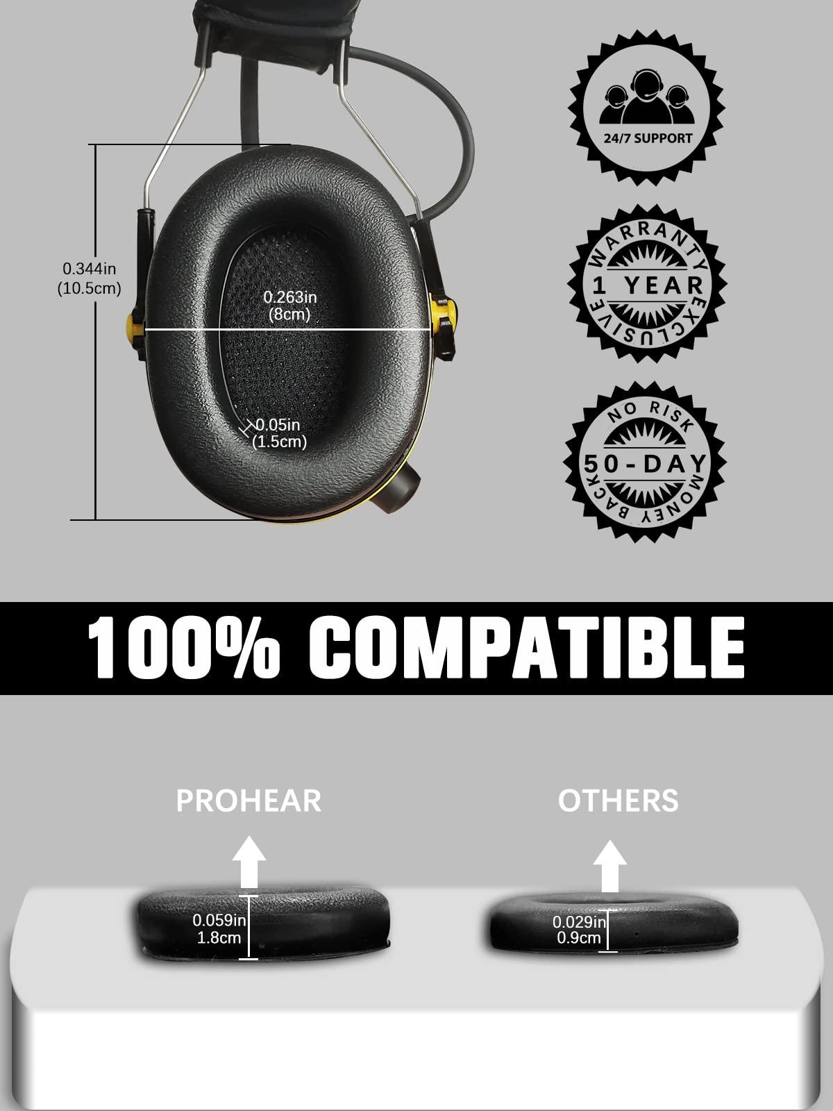 PROHEAR PROHEAR 027 AM FM Radio Headphones with Digital Display,2 pair Foam Ear Pads