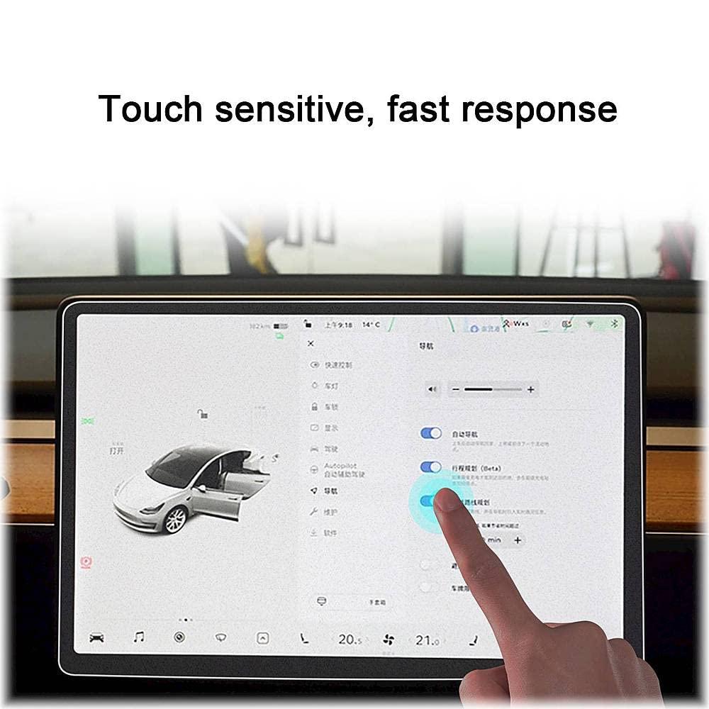 ZERODAMAGE SAHARA CASE SaharaCase - ZeroDamage Tempered Glass Screen Protector for Tesla Model 3 and Model Y 15" (2021) - Anti Scratch/Fingerprint Full Coverage Bubble Free 9H Hardness - Matte Clear