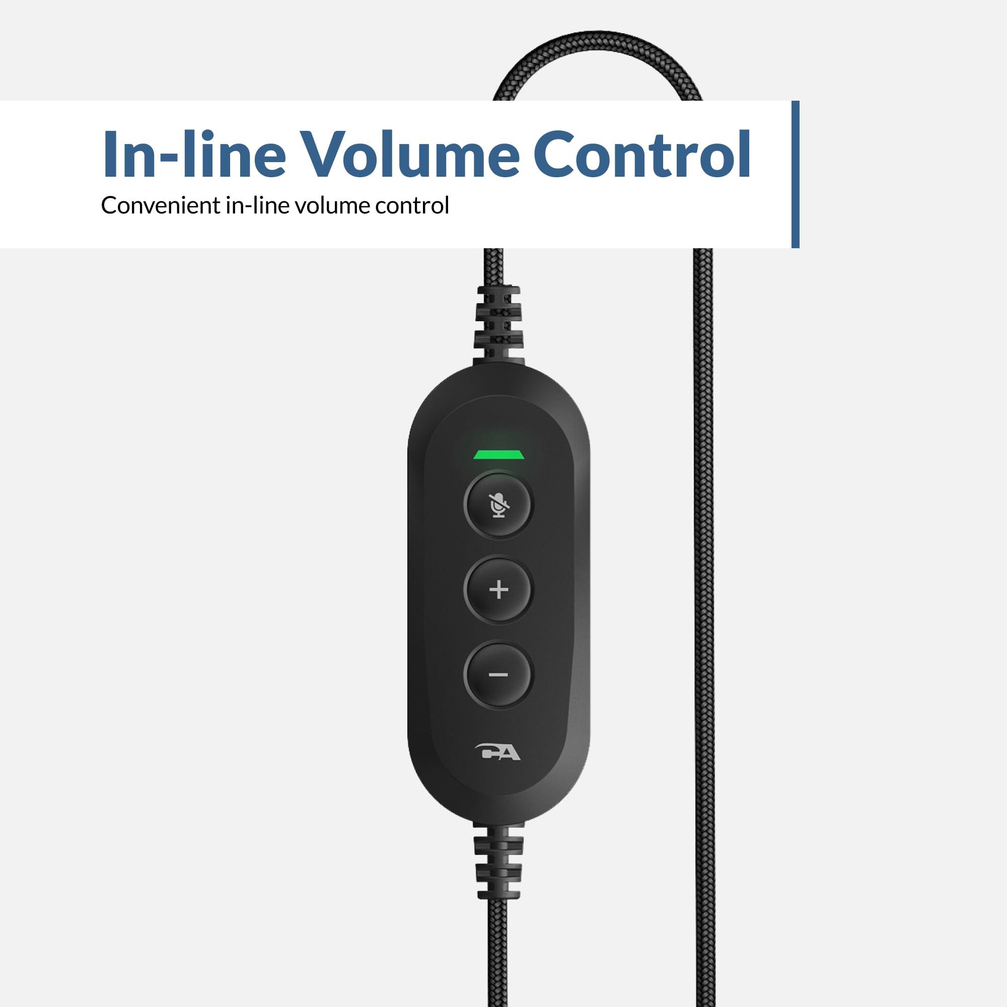 Cyber Acoustics Cyber Acoustics USB-C Stereo Headset (AC-5014-5) Durable, Crisp, and Clear Communication in Classrooms and at Home; in-Line Controls for Volume and Mic Mute - 5 Pack