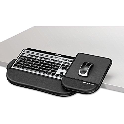 Fellowes Tilt 'n Slide Keyboard Manager with Comfort Glide, 19-1/2w x 11-1/2d, Black